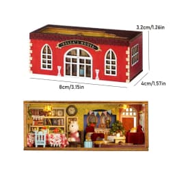 MINI DIY Doll House Miniature 3D Puzzle Wooden DollHouses Handmade Assembly Models Toys For Xmas Birthday Gifts