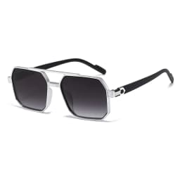 Hiking New Fashion Double Beam Polygonal Anti Light Glasses Retro Personalized Trendy Large Frame Eyewear European and American