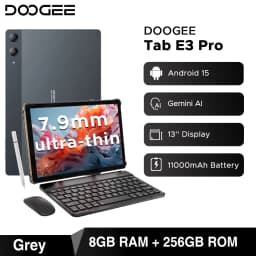 DOOGEE Tab E3 Pro Tablet Android 15 Gemini AI 13'' Display 7.9mm Ultra-thin 8GB 256GB Smart Pad 11000mAh Battery Global Version