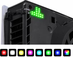 eXtremeRate for PS5 Slim/Pro Console RGB RAINBOW Logo LED Kit 7 Colors 40 Effects, Illuminated Decoration Logo LED