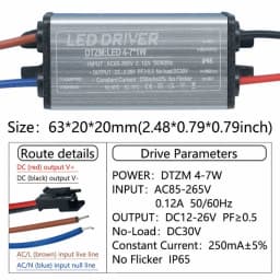 Waterproof IP65 LED Driver 25-36W 18-25W 12-25W 8-12W 4-7W 1-3W Power Supply 250mA 300mA Constant Current Voltage For Light Bulb
