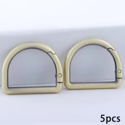 5Pcs D Ring Spring Key Hooks Metal Keyring Clip Spring Ring Buckles Clasp for Belt Backpack Bag Handbag Purse Strap Keychain
