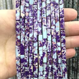 4*13MM Natural Stone Square Aventurine Tiger Eye Agates Crystal Jades Spacer Beads For Jewelry Making DIY Bracelet Accessories