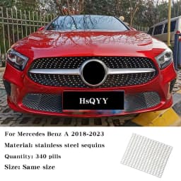 For Mercedes Benz A GLA CLA Class W177 W176 H247 C117 C118 Car Air Intake Grille Decoration Sequin Starry Sky Net Trim Sequins