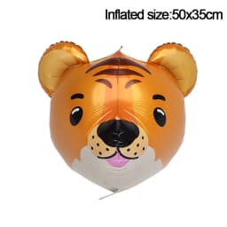 3D Elephant Giraffe Tiger Lion Head Animal Foil Balloon Jungle Safari Birthday Party Decorations Kids Gift Toy Helium Air Globos