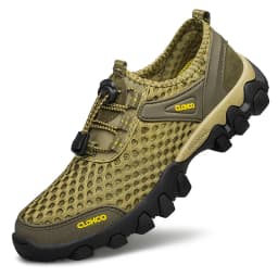 CLOHOO Mesh Shoes Thick Rubber Sole Handmade Cold Glue Casual Outdoor Sports Men's Shoes Breathable Comfortable Summer Sandals