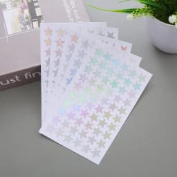 5 sheets Glitter Star Stickers for School Teacher Reward Sticker Cute Gifts Party Decor Business Label Scrapbooking Sticker