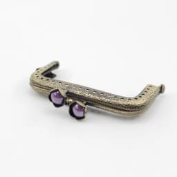 10pcs 8.5cm Lotus Head Beads Bronze Flat Edges Square Metal Purse Frame Handle for Clutch Bag Accessories Making Kiss Clasp