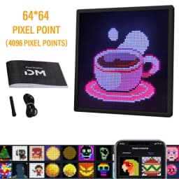 RGB LED Pixel Matrix Bluetooth Smart Display 64x64 Digital Lamp Panel DIY Art Display Gaming Anime Room Decor Frame APP Control