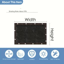 2-15m Black Sunshade Net Sun Shade Shading Sunblock Mesh Cover Plant Greenhouse Privacy Screen Garden Outdoor Anti-UV Cloth Home