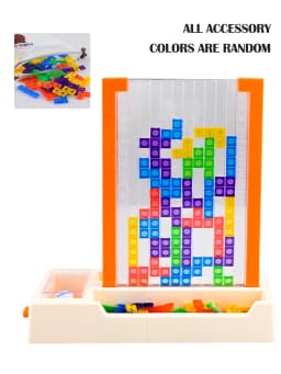 3D Blocks Puzzle Toys, DIY Intelligent Colorful Plastic Blocks Game Transparent Brain Teaser Toy for 8+ Boys and Girls