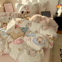 1 Pcs High Density Quilt Durable Quilt Cover Korean Aesthetic Stripe Duvet Covers Soft Skin-Friendly Breathable Comforter Cover