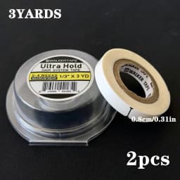3 Yards All with Box 0.8/1.27/2.54 Cm Width White Ultra Hold Tape Double Side Tape Lace Front Tape Hair Tape Waterproof Wig Tape