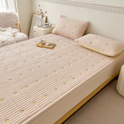 Spring Autumn Comfortable Durable Mattress Toppers Soft Breathable Soybean Fiber Filling Bed Pads Keep Warm Quilted Mattress Pad