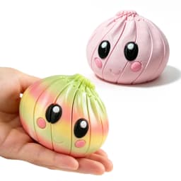 1/6pc 3D Printing Dumpling Sensory Decompression Toy Deformable Twist Creative Stress-Relief Gadget Desk Ornament