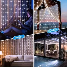 Christmas Curtain LED String Lights 6m/3m/2m/1m USB Plug 8 Modes Party Lights New Year Home Wedding Holiday Decor Aesthetic