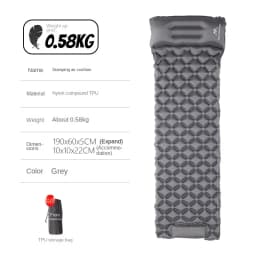 MOUNTAINHIKER Outdoor Camping Inflatable Mattress Sleeping Pad With Pillows Ultralight Air Mats for Backpacking Hiking Fishing