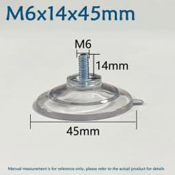 M4 M5 M6 M8 Transparent Suckers With Screw PVC Plastic Sucker Pad Holder Turn Nut Glass Table Tops Storage Tool Hooks