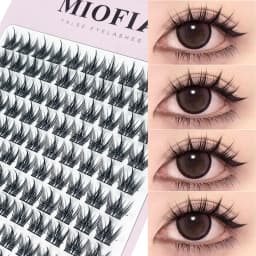 1/box 120 Bundles Mink False Eyelash Natural Fishtail Lash 3D Russian Individual Eyelash Extension Cluster Makeup Tool Wholesale