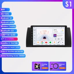 Hizpo 2 Din Android Auto Radio For BMW 5 E39 1995 - 2003 E53 X5 M5 Carplay 4G Car Multimedia GPS 2 Din Smart Car Systems AI Voice