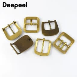 Deepeel 40mm Pure Copper Belt Buckles Head Solid Brass Pin Buckle for 38-39mm Belts Men Leather Craft Metal Jeans Accessories