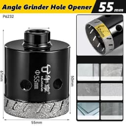 Diamond Hole Saw 20mm-60mm M10 Shank Diamond Core Drill Bit, Angle Grinder Hole Opener for Tile Granite Marble Glass Ceramic