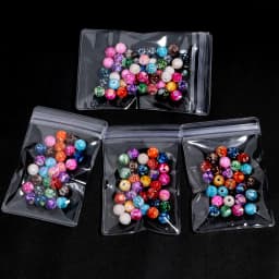 20pcs/lot Transparent PVC Self Sealing Plastic Bags Clear Zip Lock Pouches Jewelry Earrings Pendant Packaging Storage Bags