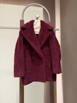 Max Short Teddy Coat 62% Alpaca 26% Wool 12% Silk Coat Winter Thicken Women's Coat