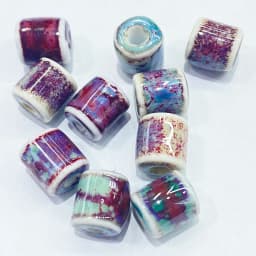 10Pcs 10*9MM Ceramic Cylinder Spacer Loose Beads for Jewelry Bracelet Necklace Accessories DIY