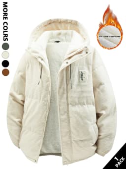 Men's Hooded Cotton Jacket Is Light and Warm Without Being Bulky. the Hood Adds Practicality and Is Suitable for Outdoor Light Activities, Warm-Up Exercises, Layering in Autumn and Winter, Daily Shopping, Friend Gatherings, and Short Trips