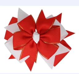 NEW Plaid Bows 4INCH School Hair Bows First Day Gingham Ribbon Stacked Bow Hair Clip Hairpin For Baby Girl Accessories