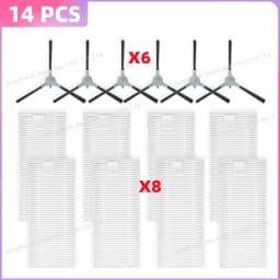 Fit For ROPVACNIC S1/ A1, PRETTYCARE C2, Tipdiy G90,Betboyles V75S, Liectroux N7S-U,VIPSUN Z1, EKAZA Zuno Mop Cloth Brush Filter