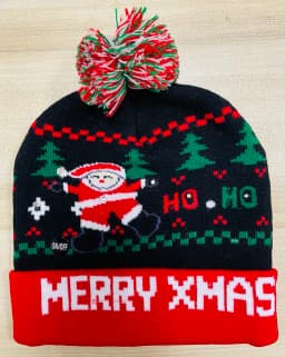 New Style! LED Christmas Hat Beanie Light Up Illuminate Warm Hat 48 Patterns New Year Snowman Sweater Hat Christmas Decorations