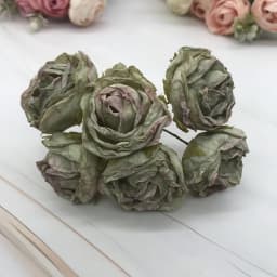 6 Piece of Simulation DIY Garland Forest Headdress European Tea Bud, Hot Edge Retro Rose Silk Flower Bud Decoration Material
