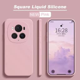 Luxury Square Liquid Silicone Phone Case Cover For Honor Magic6 Magic 6 Pro 6Pro Magic6Pro 5G Soft Candy Color Back Cover