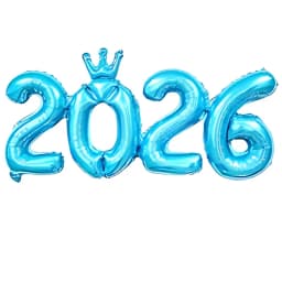 2026 Crown Number Foil Balloons, Happy New Year Eve Party Decorations, Photo Booth Props & Christmas Home Decor Supplies