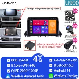 For Mazda 3 Axela 2014 - 2019 Mazda CX-4 CX4 2016 -2018 Car Radio Android Auto GPS Navigation Multimedia Video Player No DVD