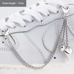 1PC Heart Star Pearl Shoe Laces Chain Punk Luxurious Diamond DIY Detachable Studded Pentagram Shoelace Accessories Jewelry Penda