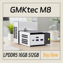 GMKtec M8 Mini PC AMD Ryzen 5Pro 6650H NUCBOX Win11 Pro LPDDR5 6400MT/s 16GB 500GB/1TB AMD Radeon 660M Oculink Wifi 6E BT5.2