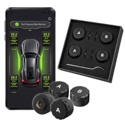 Wireless Bluetooth Tire Pressure Monitor, APP Real-Time Pressure Temperature Alarm,for RV SUV MPV Van Car Motorcycle Scooter ATV