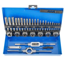 Professional 32/40/110Pcs Metric Tap and Die Set Nut Bolt Screw Thread Steel Pitch Gauge Bearing Steel Threading Tool with Case