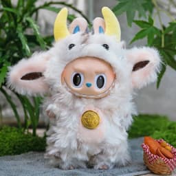 15/17cm 1st 2nd 3rd Generation Labubu Dolls With Various Cute Animal Shaped Outfits Including Shark Rabbit Chick Little Dinosaur