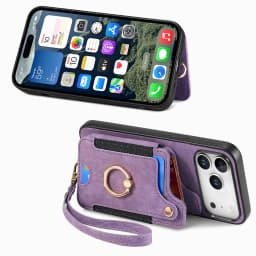 RFID Magnetic Wallet Ring Holder Card Solt Leather Case For iPhone 17 Pro Max 16 15 Plus 14 13 12 11 17Air 16E Bag Stand Cover