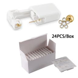 24PCS/Box Disposable Sterile Ear Piercing Unit Ear Cartilage Tragus Helix Piercing Gun More Safety Piercer Tool For Piercing