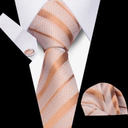 Men Business Tie Set Classic Plaid Dot Necktie Cufflinks Stripe Handkerchief For Wedding High Quality Formal Gravata Accessories