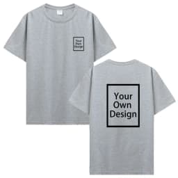 Custom Cotton Customized Print Short Sleeve T Shirt Summer Tops Tees DIY Your Like Photo Or Logo Cotton T-shirt Men Clothing