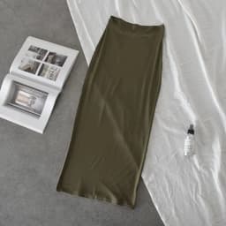 Elastic Mid-Waist Skirt Women's Spring Summer Sexy Straight Cut Cotton Blend Tight Fit A-Line Skirt Fashionable Elegant
