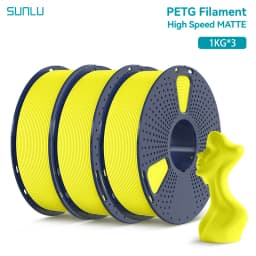 SUNLU 3KG High Speed Matte PETG Filament 1.75mm 1kg Spool (2.2lbs) High Speed Printing Filament Fit Most FDM Printer