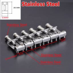 1 Set 10.5MM/10.8MM/11.3MM Stainless Steel / Titanium Alloy (TC4) Electric Guitar Bridge Saddle for Fende.r ST