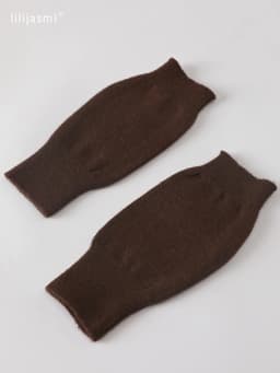Sales Genuine Fine Sheep Wool Cozy Mitt Exposed Finger Women's Winter Autumn Knitted Fingerless Work Gloves Wrist Mittens Driver